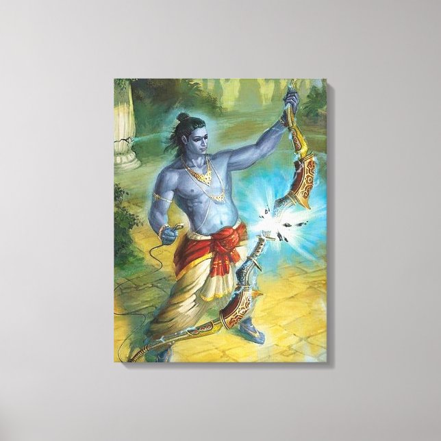 Lord Shiva Hindu God - Toile enveloppée (Recto)