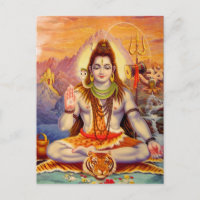 Lord Shiva Meditate Carte postale