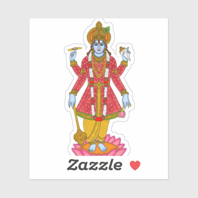 Lord Vishnu Sticker (Feuille)