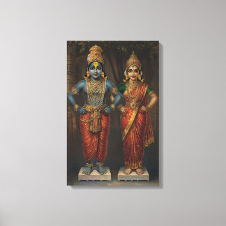 Lord Vitthal et Rakhumai Devi en toile murale