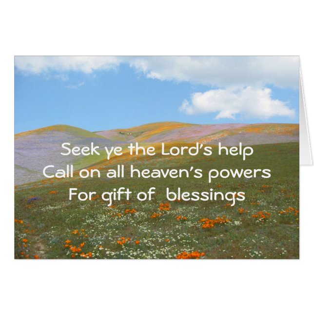 Lord's Help Haiku Card (Devant horizontal)