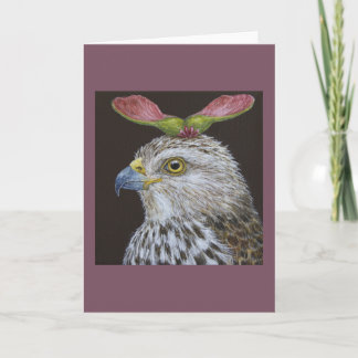 Loretta la carte de salutation de faucon Cooper