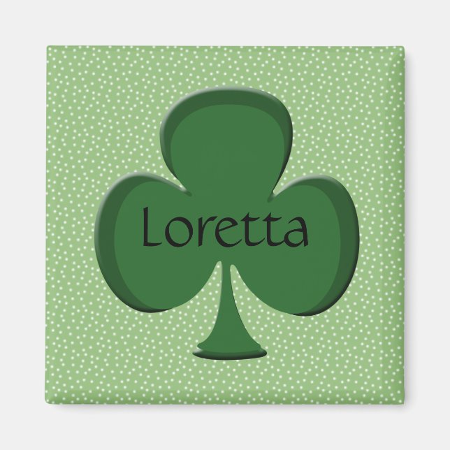 Loretta Shamrock Name Magnet (Devant)