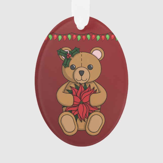 L'ornement acrylique-cadeau de Teddy (devant)