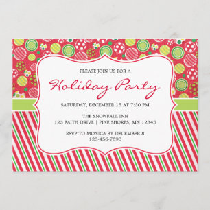 L'ornement barre la carte de fête de vacances de