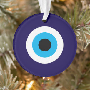L'ornement de Noël en acrylique Blue Evil Eye