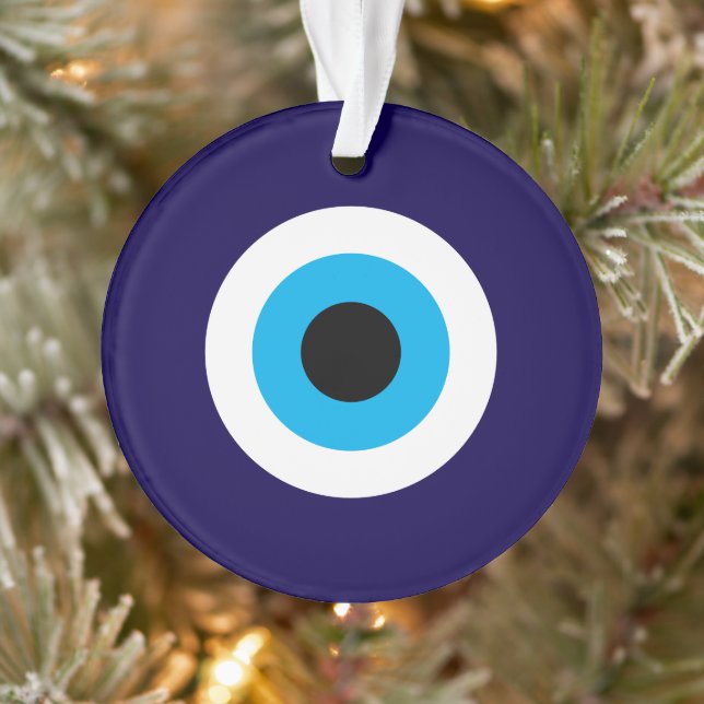 L'ornement de Noël en acrylique Blue Evil Eye (Arbre)