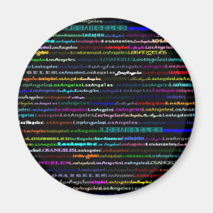 Los Angeles Black Arrière - plan Magnet