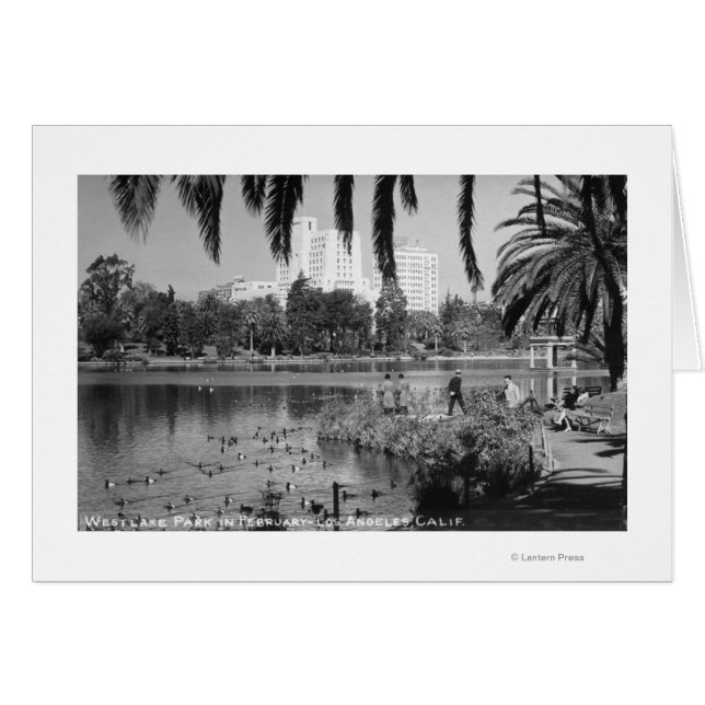Los Angeles, CA West Lake Park en hiver (Devant horizontal)