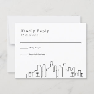 Los Angeles, Cali Mariage   Stylisé Skyline RSVP