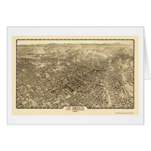 Los Angeles, carte panoramique de CA - 1909