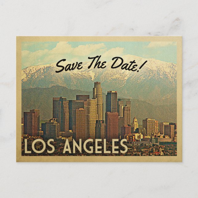 Los Angeles Enregistrer La Date Cartes Postales Vi (Devant)