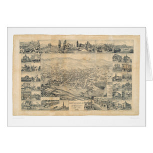 Los Angeles est, carte panoramique 1888 (0900A) de