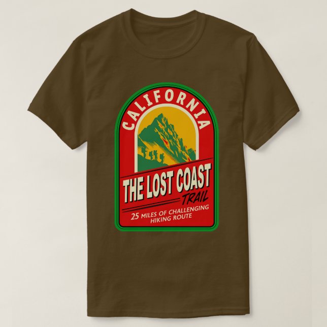 Lost Coast Trail California TShirt (Design devant)