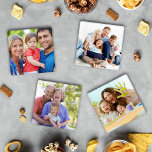 Lot De Dessous-de-verres Créez votre propre famille de photos 4 personnalis<br><div class="desc">Créez votre propre dessous de verre photo acrylique personnalisé avec vos images personnalisées. Ajoutez votre photo, votre design ou votre oeuvre préférée pour créer quelque chose de vraiment unique. Pour modifier ce modèle de conception, cliquez sur "Personnaliser ce modèle" et téléchargez vos propres images comme indiqué ci-dessus. Cliquez sur le...</div>