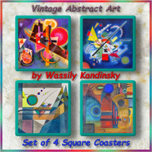 ENSEMBLE DE SOUS-VERRES (4) - Abstractions de Wass