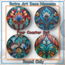 ENSEMBLE DE SOUS-VERRES (4) - Art Déco Rétro Nouve