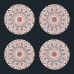 Lot De Dessous-de-verres Grattez moderne Kaleidoscope Mandala art fractal<br><div class="desc">Mandala unique.</div>