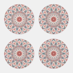 Lot De Dessous-de-verres Grattez moderne Kaleidoscope Mandala art fractal
