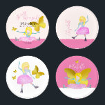 Lot De Dessous-de-verres Illustration De L'Aquarelle De Fille<br><div class="desc">Aquarelle,  peinte à la main. Personnalisez les détails de votre baby shower en cliquant sur "Personnalisez ce modèle" pour modifier le libellé. Faites défiler vers le bas pour "Customiser plus loin" pour effectuer des modifications plus avancées.</div>