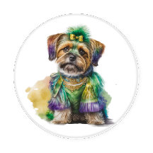 WATERCOLOR MARDI GRAS POPPY CHIENS