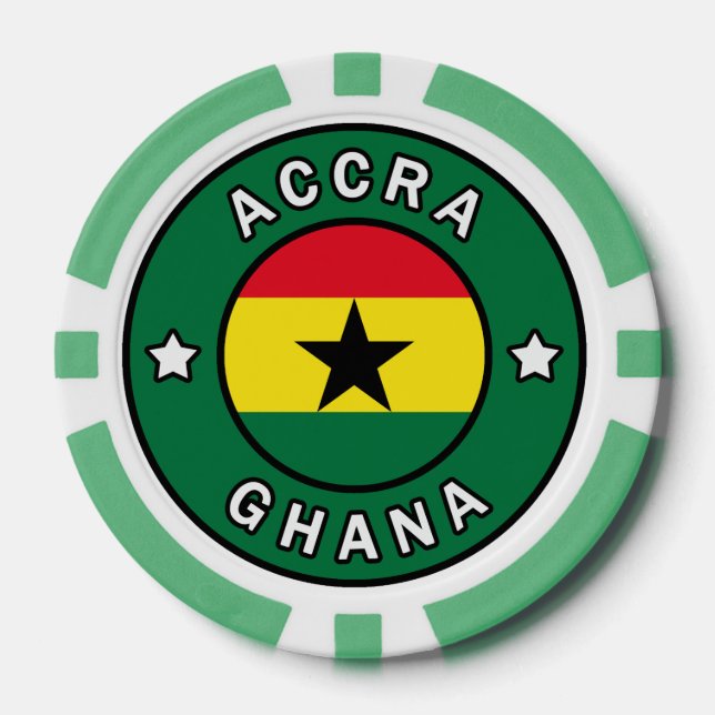 Lot De Jeton De Poker Accra Ghana (Recto)