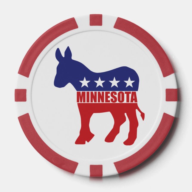 Lot De Jeton De Poker Âne démocrate du Minnesota (Recto)