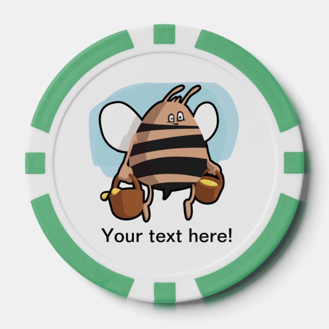 Lot De Jeton De Poker Bande dessinée d'abeille (Recto)