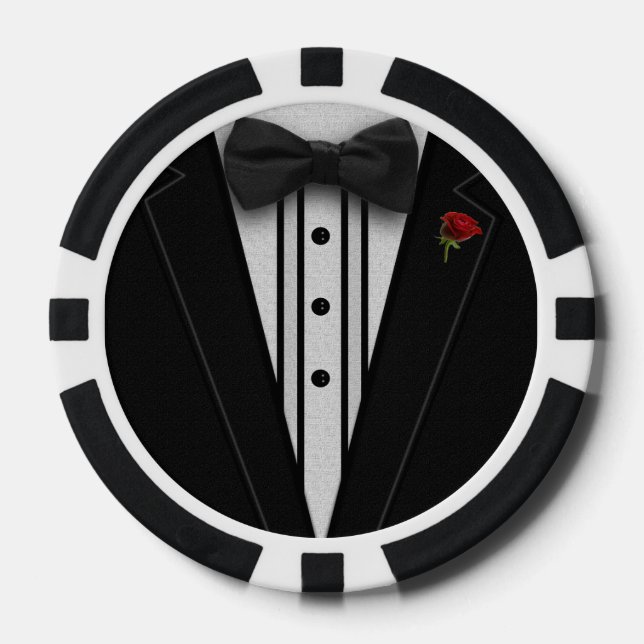 Lot De Jeton De Poker Black Tuxedo (Recto)