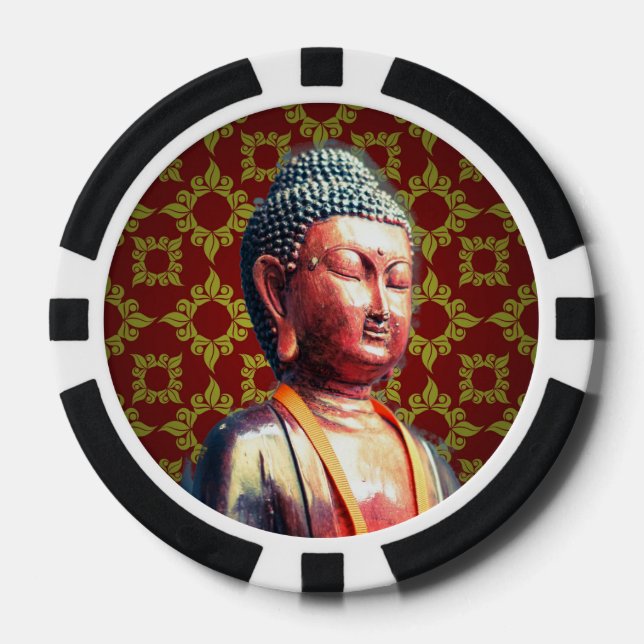 Lot De Jeton De Poker Bouddha antique (Recto)