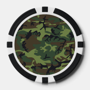 Lot De Jeton De Poker Camo de forêt