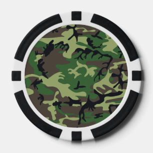 Lot De Jeton De Poker Camouflage militaire