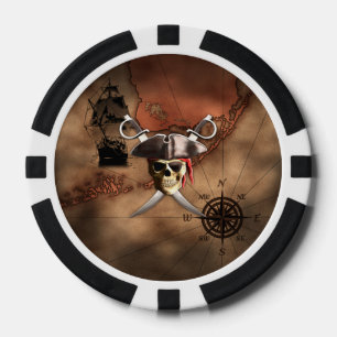 Lot De Jeton De Poker Carte de pirate