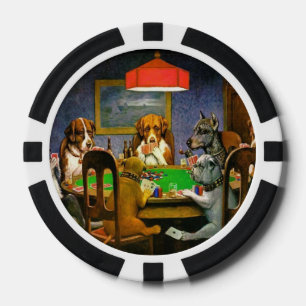 Lot De Jeton De Poker Chiens CM Coolidge Animaux domestiques Cartes de p