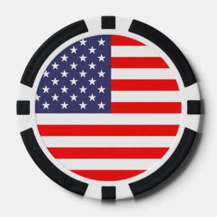Lot De Jeton De Poker Chiffres de poker drapeau américain patriotique po