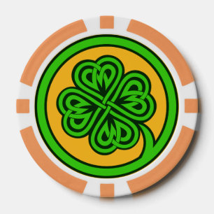 Lot De Jeton De Poker Chiffres de poker sur mesure pour Shamrock tribal