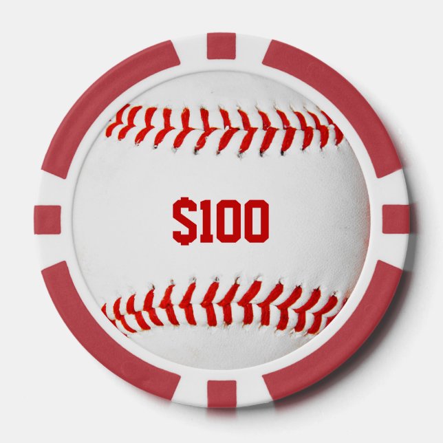 Lot De Jeton De Poker Chip de baseball Poker (Recto)
