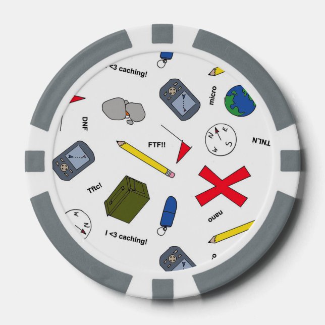 Lot De Jeton De Poker Chips de mise en cache (Recto)