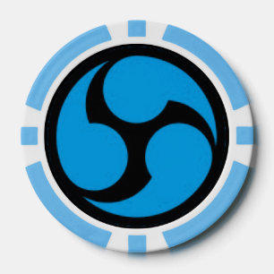 Lot De Jeton De Poker Chips de poker en argile, arête Bleue