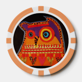 Lot De Jeton De Poker Chips de poker en argile/Orange triés avec Chouett