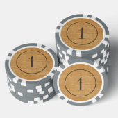 Lot De Jeton De Poker Chips de poker en bois de style ancien occidental (Stack)