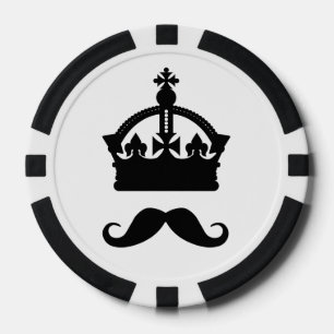 Lot De Jeton De Poker Chips de poker personnalisés King of Mustaches