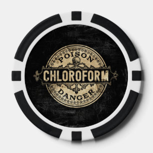 Lot De Jeton De Poker Chloroforme Vintage Style Poison Étiquette