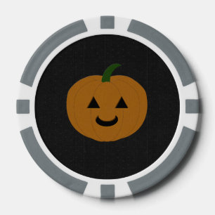 Lot De Jeton De Poker Citrouille Jack-O-Lantern