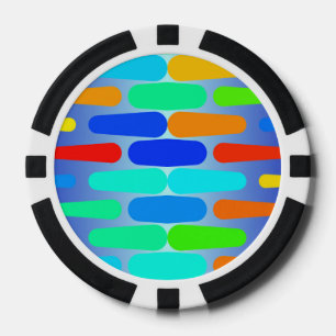 Lot De Jeton De Poker Conception colorée d'abrégé sur formes
