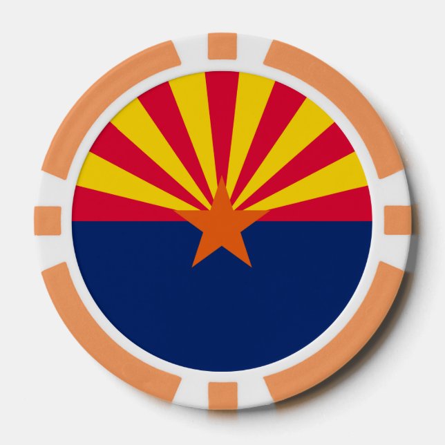 Lot De Jeton De Poker Conception du drapeau de l'État de l'Arizona (Recto)