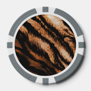 Lot De Jeton De Poker Copie Brown noire de photo de motif de zèbre
