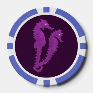 Lot De Jeton De Poker Danse Des Hippocampes (Violet)