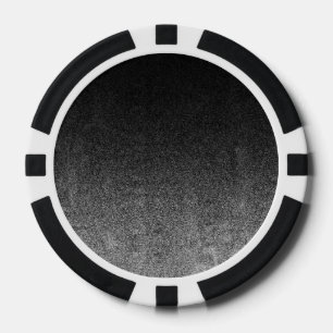 Lot De Jeton De Poker Dégradé en argent et en Parties scintillant noire