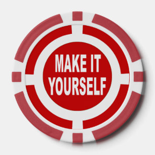Lot De Jeton De Poker do-it-yourself le faire vous-même rouge et blanc